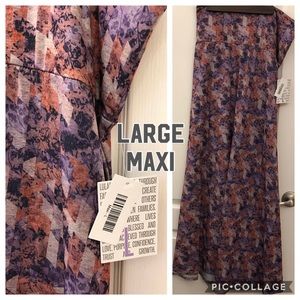 NWT LulaRoe Large Maxi skirt
